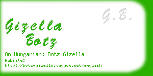 gizella botz business card